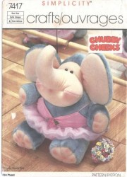 7417 11''  ELLA PHANT ELEPHANT,  BALLERINA SUIT PATTERN